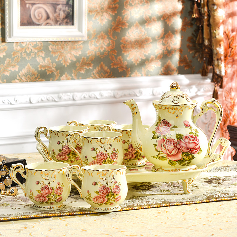 Coffee suit European tea set with ceramic Coffee cup sets tea tea tray