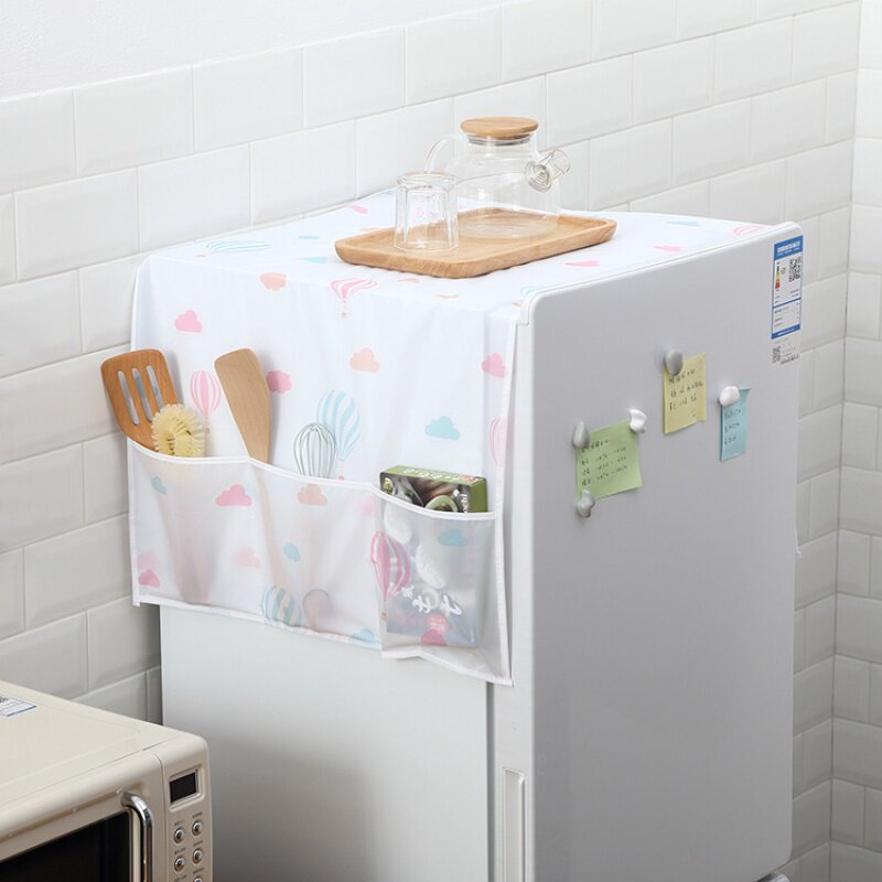 Refrigerator cover cloth dust cover sub home appliances waterproof storage bag cover towel household single door refrigerator top cover cover bag