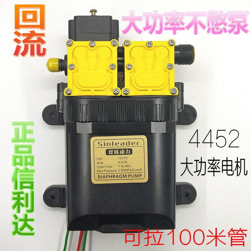台州信利达12V双核动力水泵 农用电动喷雾器双泵高压洗车器改装