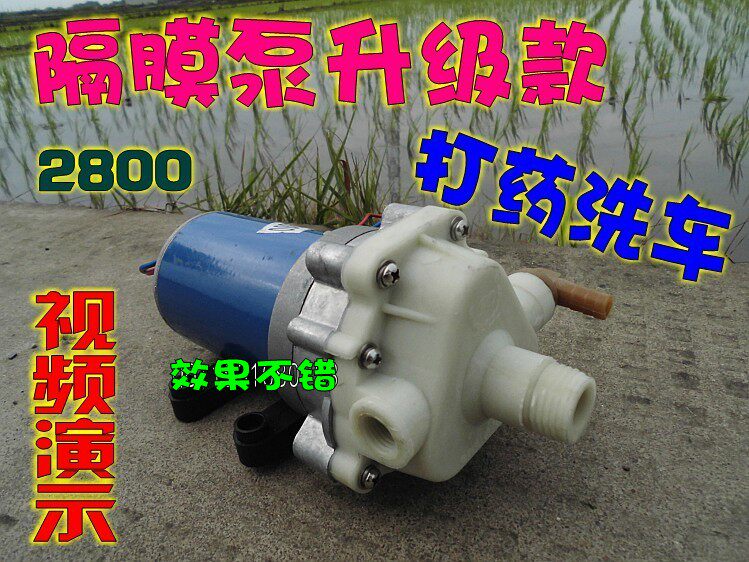 12V2800直流洗车泵/电动喷雾器打药机/刷车器隔膜泵自吸灌溉水泵