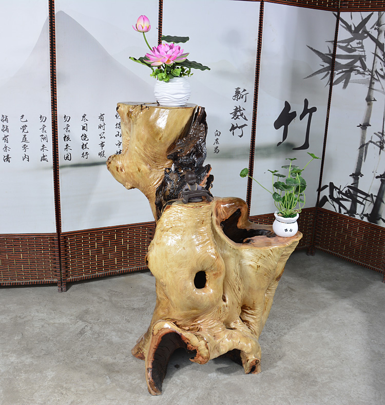 Cung cấp đặc biệt tự nhiên khắc hoa đứng trụ gỗ Ke Mudun rắn gỗ phân bàn hoa bàn cà phê - Các món ăn khao khát gốc 	bàn ghế gốc cây cao cấp