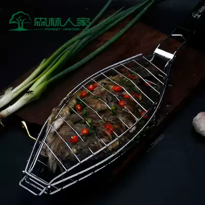Forest people barbecue utensils grilled fish clip bold Sichuan Wanzhou grilled fish rack wild grilled fish net splint tool