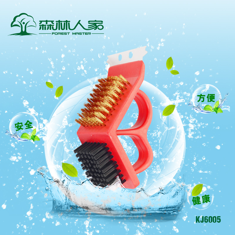 Forest household products outdoor barbecue toolbarbecue cleaning brush accessories copper wire kitchen plastic brush