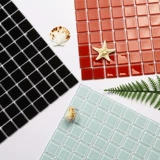 Цветная хрустальная стеклянная стеклянная мозаика Фоновая стена Красная апельсиновая черная кухонная плитка плитка плитка прунд ванная комната