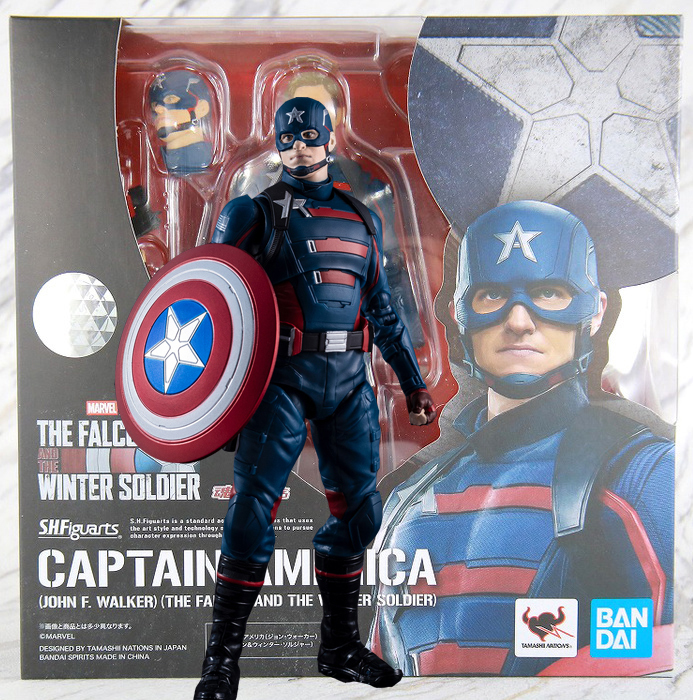 Bandai Brand New in Stock Shf Marvel Falcon and the Winter Soldier Captain America John Walker Bandai Brand New in Stock Shf Marvel Falcon and the Winter Soldier Captain America John Walker
