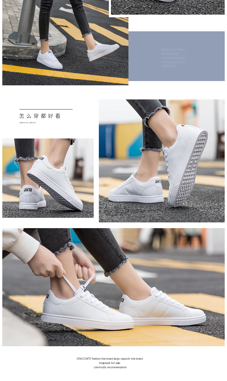 Giày nữ Anta giày nữ 2019 mới mùa đông giày trắng ấm giày giản dị giày skate giày thể thao màu trắng giày thể thao nike nữ