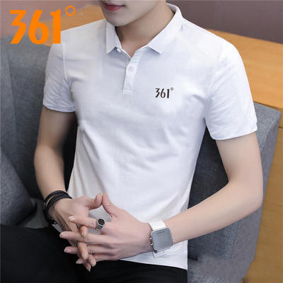 361 Short-sleeved T-shirt Men's 2026 Summer New Lapel Polo Shirt Official Flagship Store Men's half-sleeved sports T-shirt