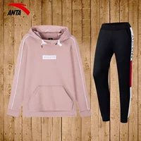 Anta sport suit nữ mùa xuân 2019 mới chính hãng áo len trùm đầu mặc thường phục chạy bộ thể thao - Thể thao sau quần áo bộ thể thao nữ