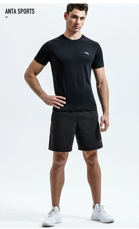 Anta sport suit nam thể thao mùa hè mới mỏng chạy thể dục thoáng khí quần short ngắn tay hai mảnh - Thể thao sau
