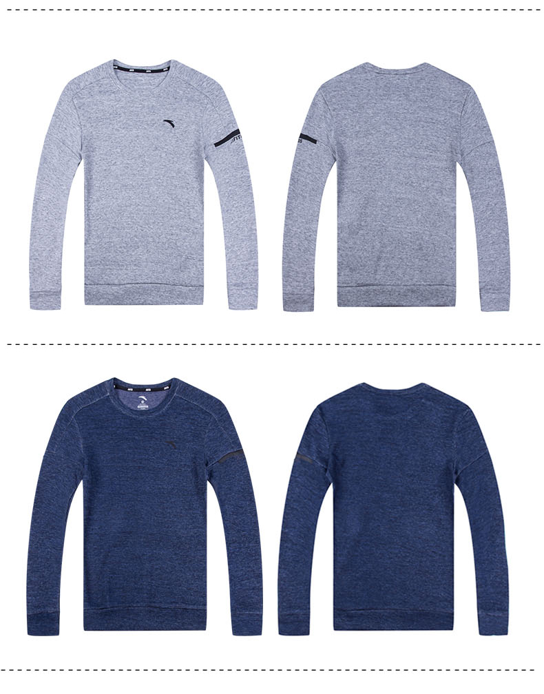 Anta áo len nam 2019 mùa đông mới dài tay chạm đáy áo thun nam triều chạy thể thao giản dị áo sweater mlb