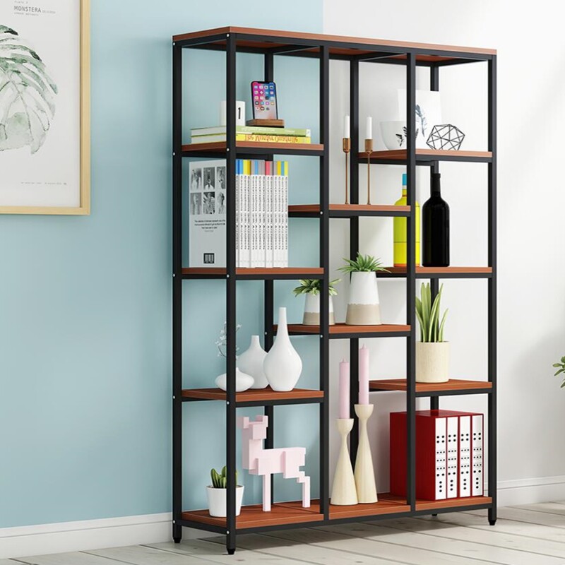 Multi-storey living room shelf combination floor-to-ceiling bookshelf Yangtai storage display storage shelf partition wrought iron display stand