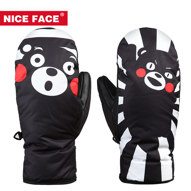 NICEFACE ski gloves Winter men's and women's windproof and cold warm velvet thick outdoor mountaineering and cycling gloves