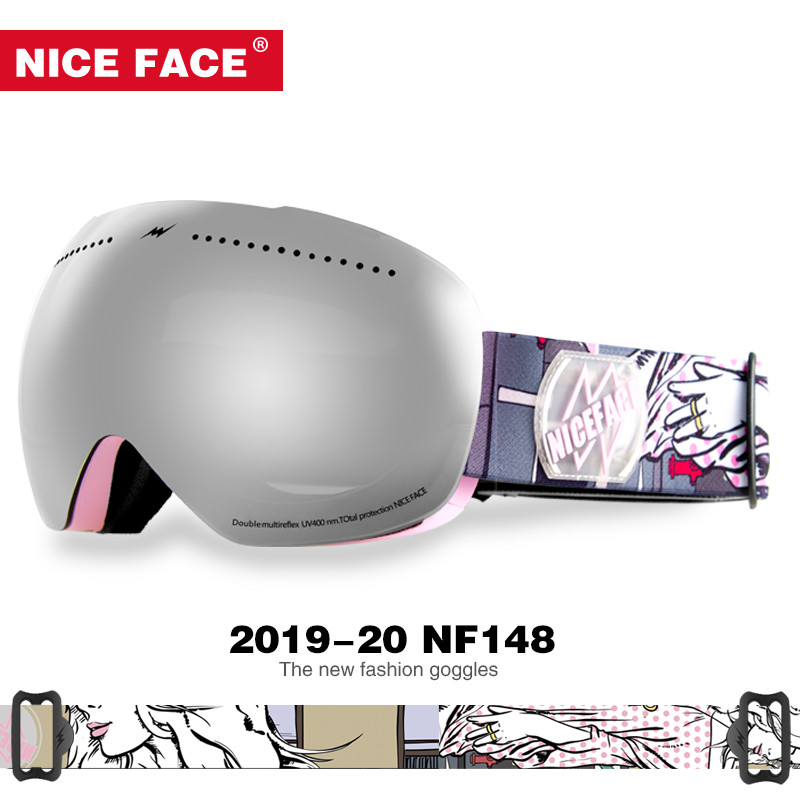 NICEFACE滑雪眼镜成人双层防雾眼镜男女单双板球面雪镜近视护目镜 NICEFACE滑雪眼镜成人双层防雾眼镜男女单双板球面雪镜近视护目镜