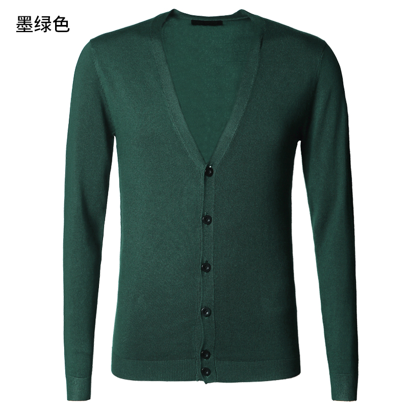 2018 mùa xuân người đàn ông mới của chiếc áo đan len cardigan loại nam rắn màu áo len cardigan áo len J755