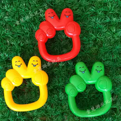 Kindergarten morning exercise training rattles Small hand plastic rattles Gymnastics hand rattles Cute rattles for toddlers
