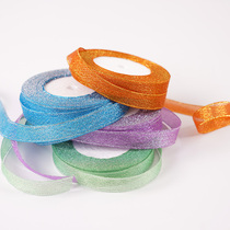 1 5cm color scallions with gold and silver shallot ribbon ribbon color band Ribbon Sugar Box Gift Baking Packaging Bouquet Packaging Silk Ribbon