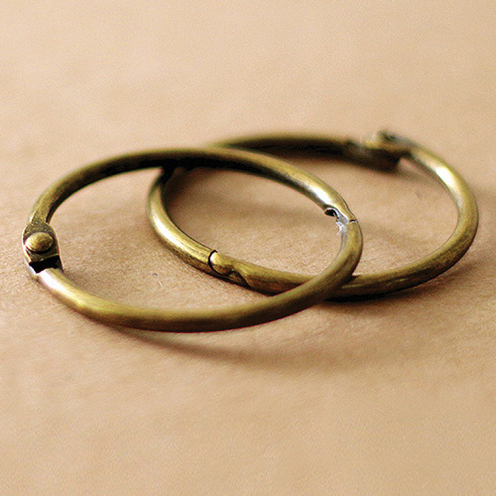 DIY Handcrafted Bookbinding Book Ring Keyring Outer Diameter 38mm Active Card Ring Ancient Bronze Iron Ring Photo Book Ring
