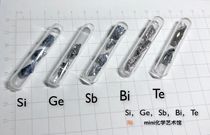 (Crystalline semi-metallic collection) Silicon germanium antimony bismuth tellurium glass seal