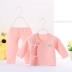 Quần áo sơ sinh tu sĩ quần áo cotton mùa thu hai mảnh phù hợp với mùa xuân và mùa thu sơ sinh đồ lót trẻ sơ sinh đệm ấm đồ ngủ ao lot tre em Quần áo lót