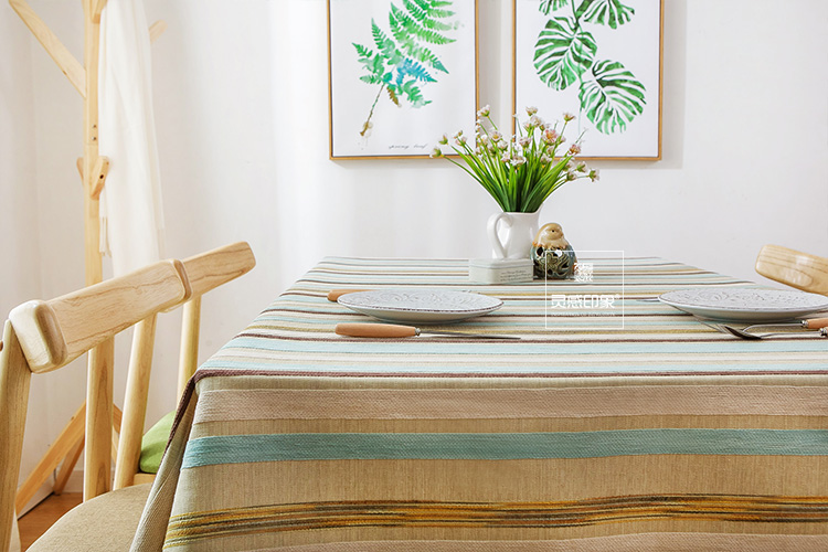 Bắc Âu ins bàn vải vuông khăn trải bàn cotton lanh nhỏ tươi bàn vải sọc bàn cà phê bàn ​​hình chữ nhật khăn trải bàn - Khăn trải bàn khăn trải bàn dưới kính
