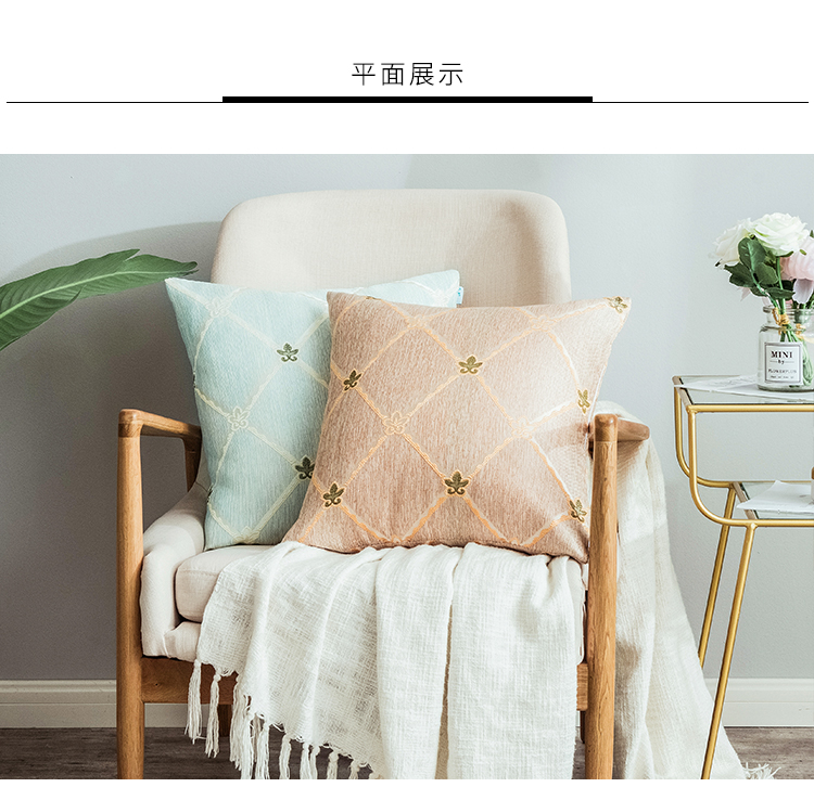 Belt phòng khách nhỏ gọn sofa đệm gối che hiện đại màu xanh vàng gối nữ hoàng giường tựa lưng vuông - Trở lại đệm / Bolsters gối tựa chống đau lưng