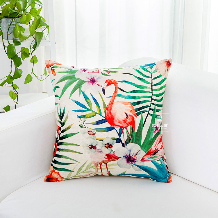 nhà máy Bắc Âu gối vuông bởi American mục vụ 45 * 45 lanh sofa vải đệm mà không có lõi - Trở lại đệm / Bolsters gối vuông sofa
