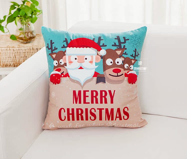 Quà tặng Giáng sinh Bắc Âu Năm mới Phòng khách Sofa Văn phòng Đệm Hoạt hình Trẻ em Lưng Tựa Gối văn phòng 2 trong 1