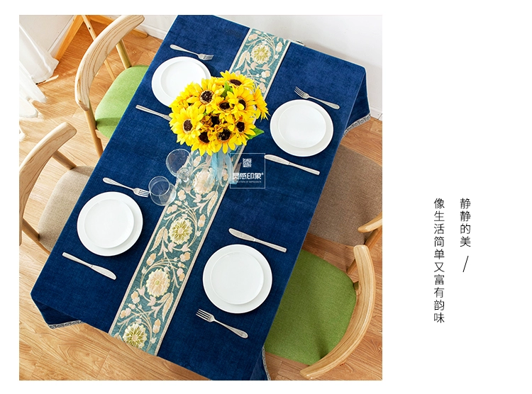 Người Trung Quốc phong cách gỗ gụ bàn ăn bàn vải lanh khăn trải bàn mới lễ hội màu đỏ kết hôn kiểu Trung Hoa đặc hình chữ nhật - Khăn trải bàn khăn trải bàn vintage