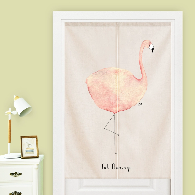 Gió Bắc Âu rèm nửa rèm flamingo phòng ngủ rèm vải nhà bếp vách ngăn chống khói nhà - Phụ kiện rèm cửa