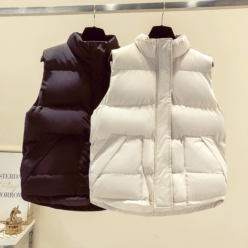 Áo khoác cotton nữ ngắn đoạn 2018 thu đông 2018 phiên bản mới của Hàn Quốc áo rộng vest rộng màu hoang dã cho học sinh đầm dài qua gối cho tuổi trung niên