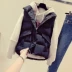 Vest nữ mùa thu đông ngắn phiên bản Hàn Quốc buông thả hoang dã 2018 mới dày ấm xuống áo vest vest vest cotton Áo vest