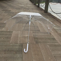 Male and female couple umbrella thickened and thickened transparent creative long handle dancing Japan and South Korea straight rod automatic advertising gift umbrella printing