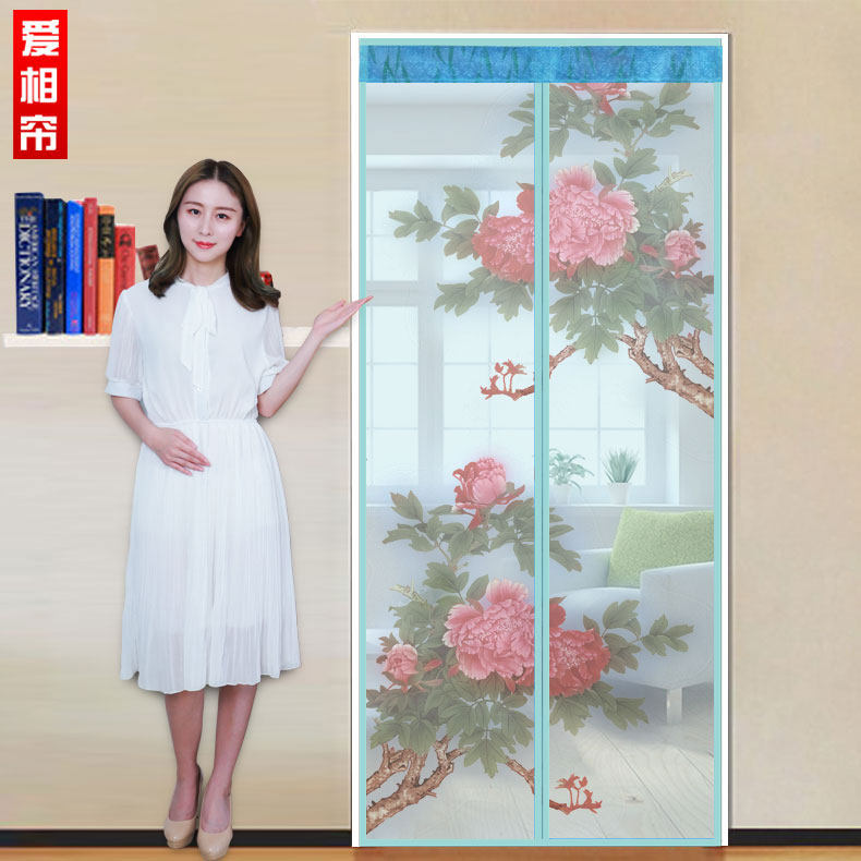 Summer Home Mute Mosquito-Proof Door Curtain Magic Sticker Magnetic Yarn Curtain Bedroom Magnet Self-Suction Soft Mesh Free From Punching