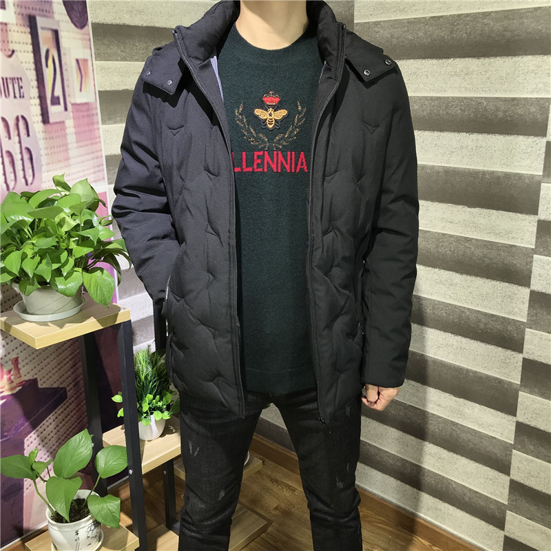 Xu hướng thời trang Áo len nam nửa tay áo sơ mi cashmere 2018 Thu đông ngắn tay áo len Áo len ấm áp áo thun nam