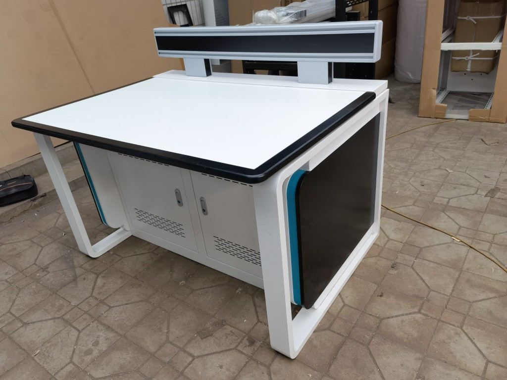 Luxury Operating Table Duplex Triple Monitor Desk Dispatch Desk Control Table Command Desk Monitor Wall Monitoring Enclosure