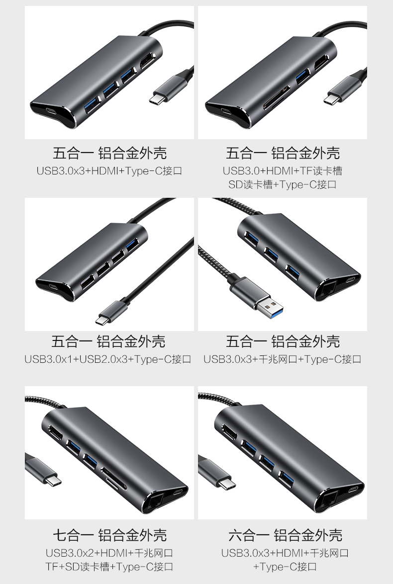 Bộ chuyển đổi cổng mở rộng typec usb cho bề mặt máy tính xách tay Huawei matebook13 hdmi phụ kiện sét 3 Máy tính Apple macbookpro chuyển đổi VGA - USB Aaccessories đèn led cắm usb