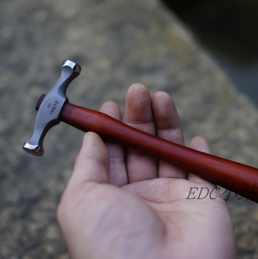 American imported mahogany handle text play metal hammer play gold hammer edc hammer play