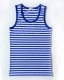 Mùa hè cotton sọc trắng xanh vest nam trẻ trung cộng với phân bón XL vòng cổ áo sơ mi hải quân Slim vest mồ hôi giản dị áo thể thao nam
