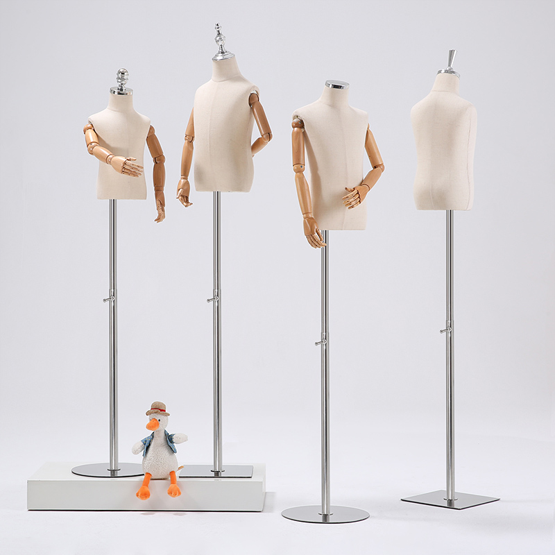 High-grade children's model props Half-body men's and women's children's clothing store clothing display rack Children's clothing store window model rack