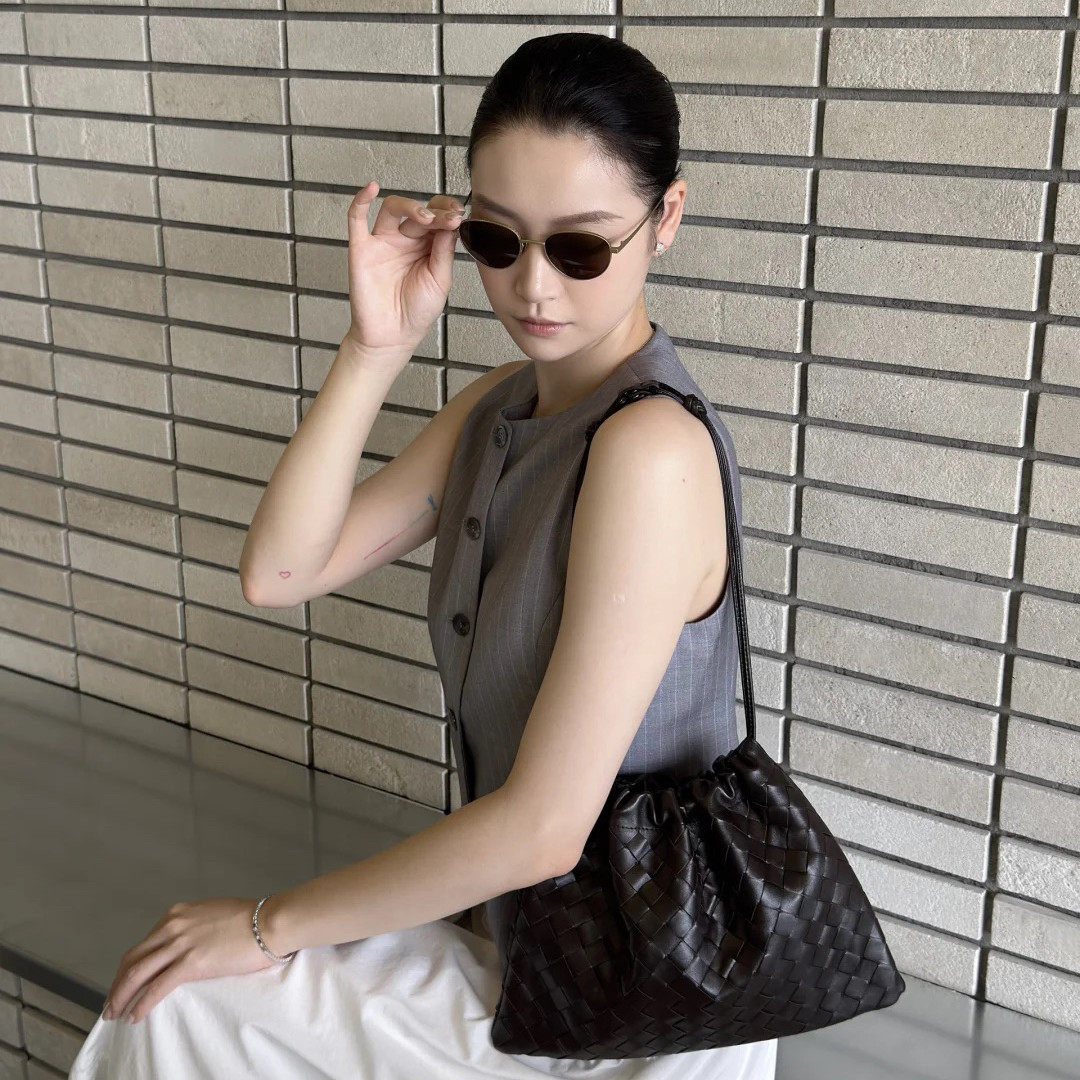 HK Luxury Genuine Leather Woven Shoulder Bag 2026 - Trendy, Exquisite, High-End Designer Niche Style