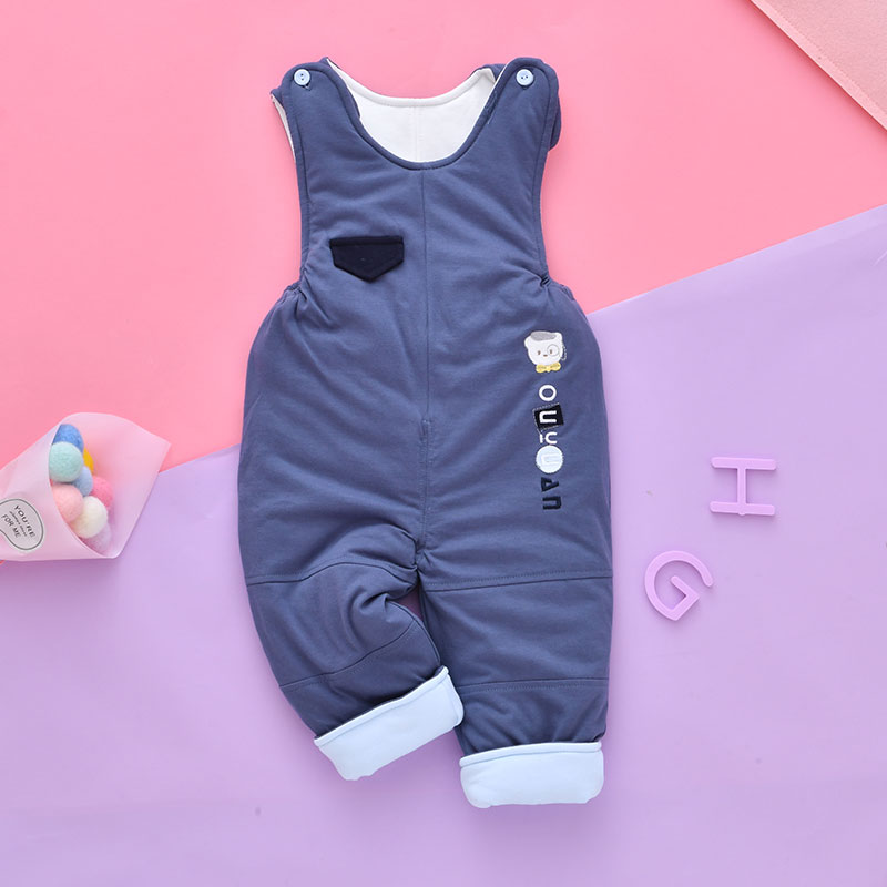 偶园新生婴幼儿背带裤纯棉春夏季卡通薄款男女宝宝保暖连体开裆裤
