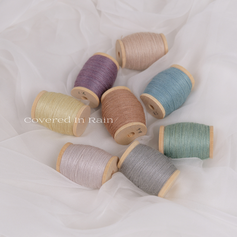 Plant-Dyed, Natural-Dyed, Handmade Silk Thread, Embroidery Thread, Braided Rope Thread