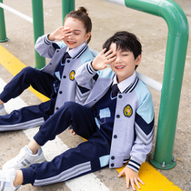 Play cool bear kindergarten uniform spring and autumn childrens school uniform suit primary and secondary school students boys and girls sportswear Korean version