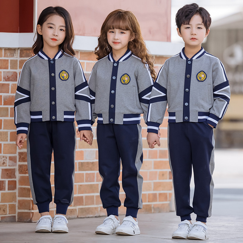 Play cool bear kindergarten uniform spring and autumn children's school uniform suit elementary and middle school students sportswear pants class clothing