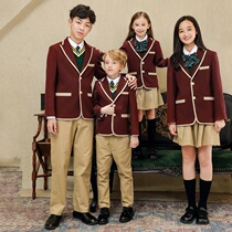 New kindergarten uniforms class uniforms British spring and autumn suits boys and girls suits personalized custom student graduation dresses