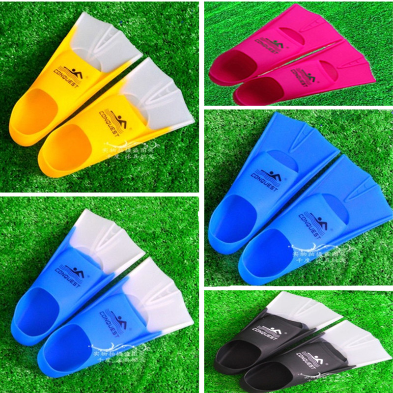 Silicone Short Fins Adult Children Swimming Equipment Training Snorkeling Freestyle Breaststroke Diving Fins Duck Webbed Hand Webbed