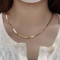 3 5mm flat snake bone chain 4 5mm k18 Japanese K gold designer factory gold K gold necklace stacking