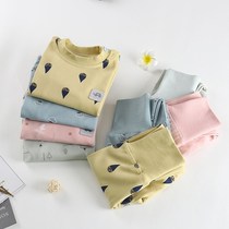 Eight-month-old child Seven-month-old gift girl 5-year-old baby underwear set Cotton female baby warm men and women