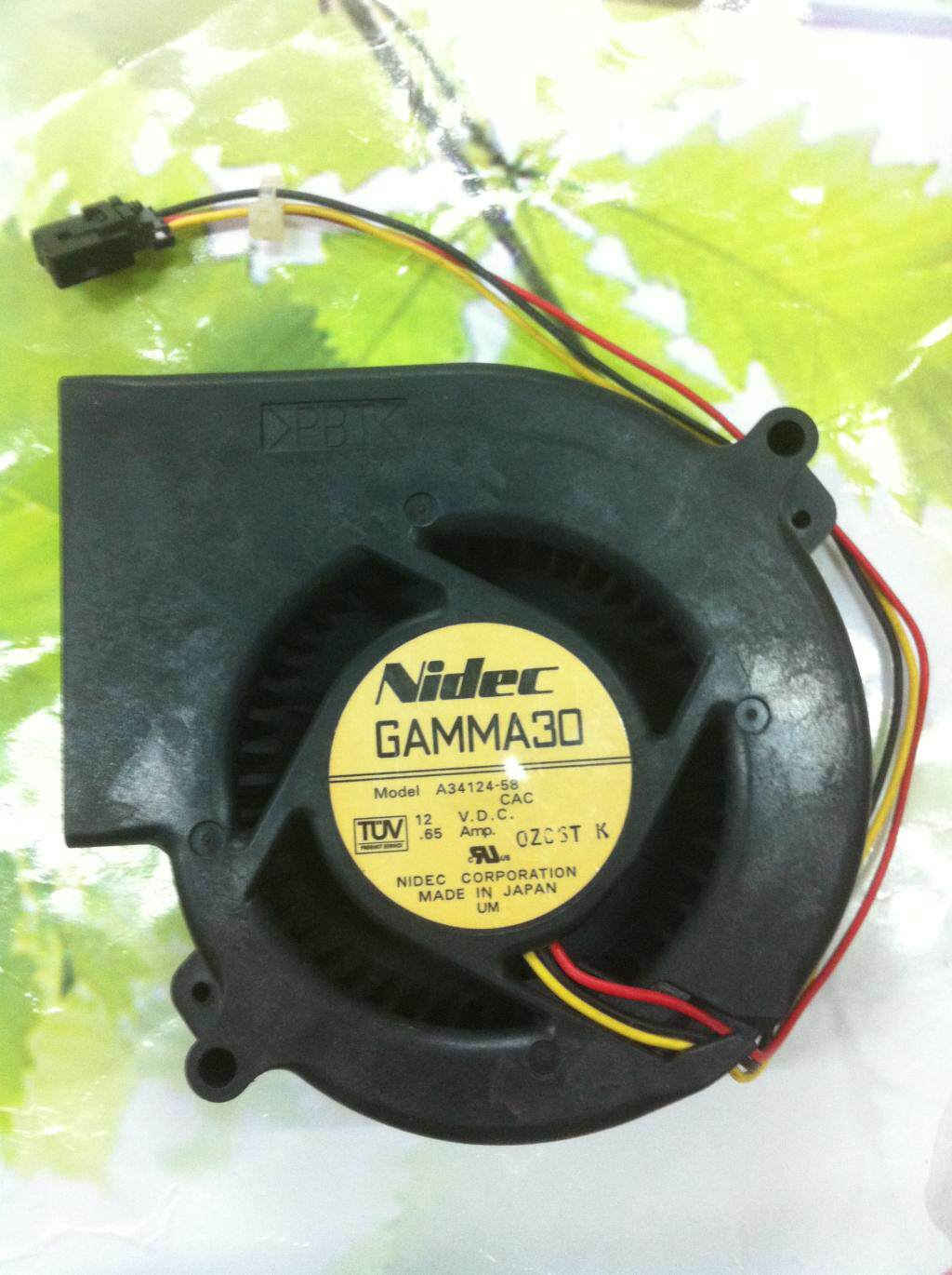 Original Nidec A34124-58 CAC 12V 0 65A 9CM 9733 Turbo blast cooling fan