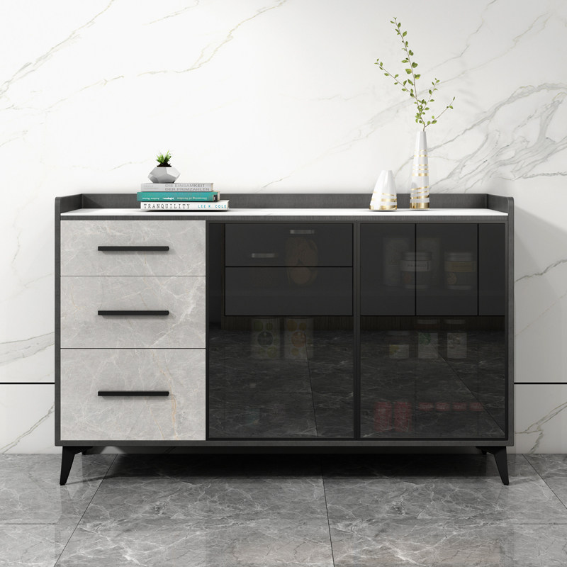 Solid wooden meal cabinet modern minimal wine cabinet in one wall dining room dishroom cuproom kitchen living room Tea cabinet